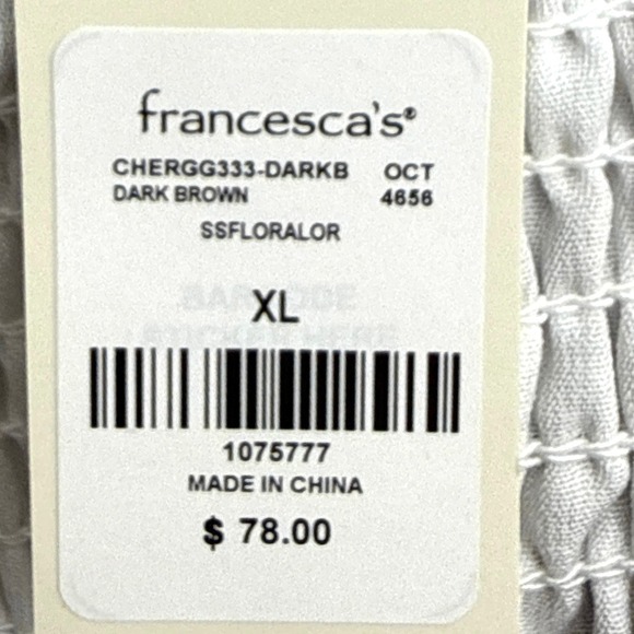 Francesca's Janis Cottagecore Floral Tiered Mini Dress XL NWT Romantic Tiered - Picture 11 of 13